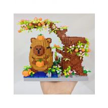 Capybara Pen Holder Model Micro Mini Building Block Toys - Ideal DIY Enthusiasts, An Educational and Decorative Toy for Desks