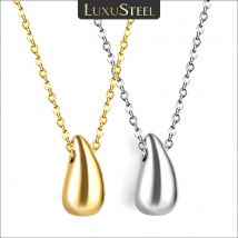 Luxus Stahl einfache Wasser tropfen Anhänger Halsketten für Frauen Gold Silber Farbe Edelstahl Choker Kragen y2k Zubehör