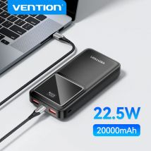 Vention 22.5W Power Bank Carica rapida 20000mAh PowerBank portatile per iPhone 15 Pro Max Xiaomi 10000mAh Caricabatteria portatile