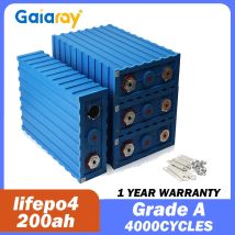 Gaiaray CALB LiFePO4 4-16pcs 3.2v 170-200Ah 4000 Cycle A Grade Rechargeable Li-ion Battery BMS 12V 24V RV Solar Camping Batterys
