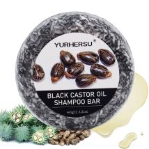 60 g Black Castor Shampoo Bar 2-in-1 Shampoo und Conditioner, hergestellt mit Rollenextrakt, pflegt und pflegt alle Haartypen.