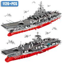 Militär Serie Flugzeug Kämpfer Träger Modell Bausteine MOC Armee Kriegsschiff Boot Ziegel Spielzeug Für Kinder Jungen Erwachsene Geschenke