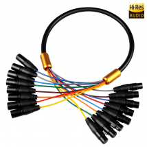 XLR-Kabel XSSH M/F 8-Kanal professionelles Multimedia-Schlangenkabel 8 Paar Stecker auf Buchse 3-poliges XLR symmetrisches Audio-Verlängerungskabel