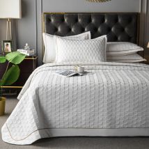 European Simplicity Quilted Bedspread, Pillowcases, Bedding Throws Blanket, Plaids Coverlet, Bed Cover Blankets, #/L