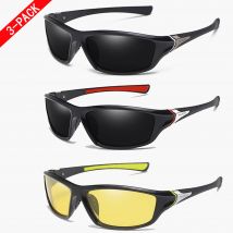 3 Stück polarisierte Radsport Sonnenbrille Outdoor Angeln Sport Angeln Laufen UV400 Brille Outdoor Sonnenbrille Männer Frauen Brillen