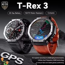 Original T-Rex 3 2025, für Amazfit Military GPS-Smartwatch, integrierter Kompass, Höhenmesser 10 ATM, wasserdichte Sport-Smartwatch für Männer und Frauen