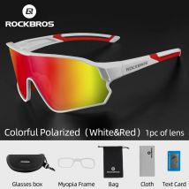 ROCKBROS Polarisierte Fahrradbrille UV400 Sonnenschutz Radfahren Sonnenbrille Ultraleicht Großer Rahmen MTB Rennrad Brillen Brille