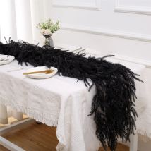 6 Fuß künstliche schwarze Kieferngirlande, Halloween-Kaminsgirlande, schwarze Ranken, fühlen sich echt an, künstliche Kiefernzweige, hängende Party-Dekoration