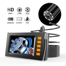 Telecamera per endoscopio singola e doppia con telecamera per ispezione serpente da 4,3'' 1080P Telecamera per boroscopio impermeabile IP67 per ispezione fognarie