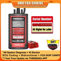 ThinkDiag 2 TUTTI i software 1 anno Aggiornamento gratuito Supporto per strumento diagnostico automatico CAN FD Codifica ECU Test attivo 16 reset Scanner OBD2