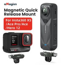 aMagisn Per Insta360 X5/AcePro/Ace Base magnetica a sgancio rapido in metallo alluminio per accessori per action camera Gopro Hero 12