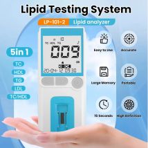 5-in-1 Blutfettmessgerät oder Teststreifen HDL TC TG LDL TC/HDL Triglycerid Cholesterin Testkit Blutfettprofilanalysator