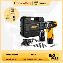 DEKO wiertarka akumulatorowa 12V 16V 20V Mini bezprzewodowe elektronarzędzia DC akumulator litowo-jonowy elektryczny śrubokręt do domu DIY wiertarka