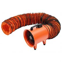   Industrieller Gebläseventilator mit 320 W, Motor aus reinem Kupfer, 220 V, 50–60 Hz, Luftgebläse mit 10 m Schlauch für die Belüftung auf der Baustelle