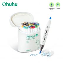 Ohuhu Honolulu Plus Set di pennarelli Pennarelli colorati Pennarelli artistici con alcol Riutilizzabili Doppia punta Illustrazioni Disegno Materiale scolastico