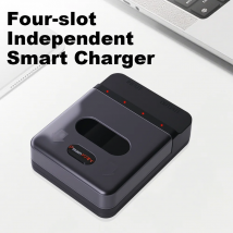 PowerKAN Akkuladegerät für 1,2 V NiMH AA AAA wiederaufladbare Akkus mit USB-Ausgang, tragbares AA AAA Akkuladegerät