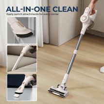 Aspirapolvere senza fili con LED, pulitore leggero senza spazzole con aspirazione a 2 velocità, doppio motore, batteria rimovibile