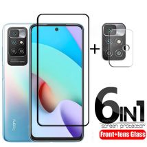 6-in-1 Für Xiaomi Redmi 10 2022 Glas Für Redmi 10 2022 Gehärtetem Glas HD 9H Full screen Protector Für Redmi 10 2022 Objektiv Glas