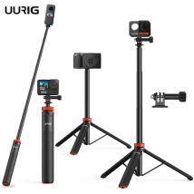 UURig 130cm Verlängerter Unsichtbarer Selfie-Stick Stativ für GoPro Hero 12 11 10 9 8 7 6 5 4 Osmo Action Insta 360 One R Actionkamera