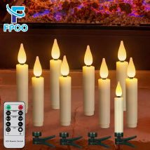 Candele FPOO LED decorazione natalizia candela Timer galleggiante fiamma tremolante candela a distanza per compleanno decorazioni per la casa candela elettrica a Led candela