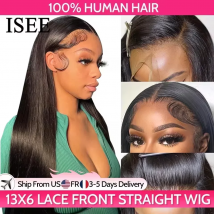 Parrucche frontali in pizzo ISEE HAIR 13x6 HD Parrucche anteriori in pizzo pieno dritto per capelli umani per le donne Parrucche in pizzo trasparente pre-pizzicate in vendita