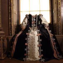 Tudor elisabethanisches Königin-Kostüm, historischer königlicher Hof, edles Marie-Antoinette-Ballkleid, wunderschönes Luxus-Robe la Francaise-Kleid