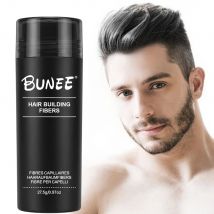 BUNEE Hair Fiber 27,5 g: Natürliche Haarverdickungsfasern für Männer für Glatzen, füllt Teillinien, enthält 27,5 g Faserpulver.
