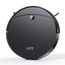 Aspirapolvere robot ILIFE V10, aspirazione 5000 Pa, navigazione giroscopica, aspirapolvere robot con ricarica automatica, robot aspiratore con spazzola a rullo per