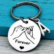 Couples Gift Keychain Promise KeyRing for Him Her Girlfriend Boyfriend Husband Wife Present for Birthday Anniversary Christmas