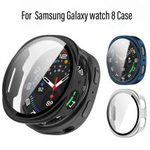 Vetro temperato + custodia per Samsung Galaxy Watch 8 40mm 44mm 3DFull PC cover paraurti protezione schermo shell + pellicola orologio 8 Accessori