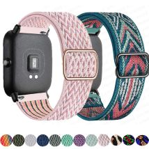 Cinturino da 20mm/22mm per Amazfit GTS 4/2/2e/3/GTS2 Mini/GTR/4/3/Pro/GTR2/42mm/stratos Bracciale elastico in nylon per orologio Amazfit bip 6