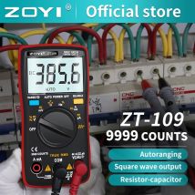 ZOYI ZT109/111 Digitales Multimeter, elektrischer Tester, 6000 Zählungen, automatische Bereichswahl, LCD-Display für Gleich-/Wechselstrom- und Spannungsmessungen