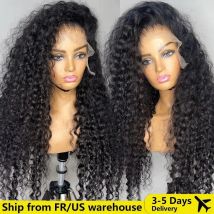 Parrucca a onde profonde Parrucche per capelli umani ricci Frontale in pizzo 13x6 Parrucca anteriore in pizzo Pre pizzicata Parrucca con chiusura in pizzo 4x4 Parrucca frontale a onde profonde 13x4
