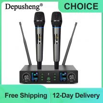 Sistema microfono Wireless ricaricabile UHF depilheng WG1 microfono Karaoke Cordless per Karaoke canto riunione vocale chiesa,