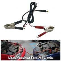 1.5m DC Power Plug Male Connector Alligator Clamp Wire Portable 12V/24V DC 5.5mm Male To Dual Alligator Clip Cable for LED Light