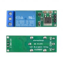 DC 6-24V Flip-Flop Latch Relay Module 1 Way Bistable Self-locking Relay Switch For Smart Home LED Car Low Pulse Trigger Board