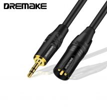 Cavo da XLR a 3,5 mm XLR maschio sbilanciato a jack stereo da 1/8 pollici Cavo per microfono ausiliario Cavo per microfono per mixer altoparlante portatile per telefono cellulare