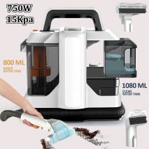 Odkurzacz do dywanów ręczny 750W 15KPa, przenośny odkurzacz do plam do samochodu, sofy, sierści zwierząt, z funkcją rozpylania i zintegrowanym odsysaniem.