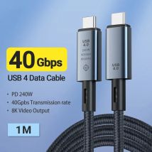 Kabel do szybkiego ładowania USB C na USB C o mocy 240 W, w oplocie 39,37 cala z rozdzielczością wideo 8K i prędkością 40 Gb/s dla iPhone'a 15Pro/Max Samsung Galaxy S22/23