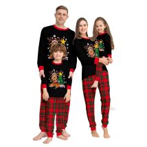 2025 traje de Navidad pijamas familia a juego adultos niños noticias pijamas de Navidad conjunto de ropa mamelucos de bebé ropa de dormir Casual aspecto familiar