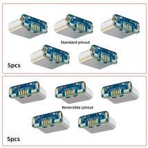 10 PCS Typ C Port USB C DIY Stecker Typ-C Buchse Stecker Ersetzen für Micro-USB 5 Pin Weibliche SMT Adapter