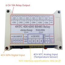 14CH Multifunktions-RS485-Netzwerkbus NTC-Temperaturkollektor 4AI-4DI-6DO Modbus RTU PLC Remote IO Analog Digital Expander