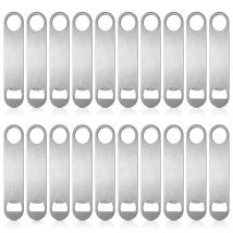 20/40Pcs Heavy Duty Stainless Steel Flat Bottle Opener, Solid & Durable Beer Openers, 5-Inch