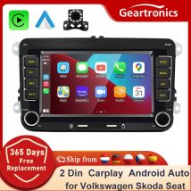2 din Autoradio android13 Auto Multimedia Player GPS WiFi Carplay für Volkswagen Skoda Octavia Golf 5 6 Touran Passat Polo Jetta