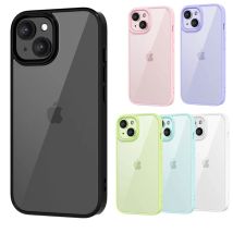 Custodia trasparente di lusso con bordo morbido per iPhone 16E 16 15 14 13 12 11 Pro Max Plus Cover paraurti posteriore rigida antiurto color caramello