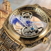 FORSINING Luxus aaa Gold Skeleton Mechanische Männer Uhr Automatische Bewegung Uhr Edelstahl Streifen Männliche Bronze Handgelenk Uhren