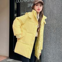 Mode Dicke Warme Baumwolle Jacke Frauen Tasche Zipper Up Mid-Lange Parkas Frau Langarm Mit Kapuze Baumwolle Gefütterte Jacke mujer