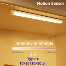 Motion Sensor Lamp Night Light Wireless LED USB Type C Rechargeable Lamp for Kitchen Cabinet Bedroom Wardrobe Staircase Lighting