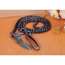 30 "Biker Punk Basic starke verdrehte Feder Biker Trucker Schlüssel bund Schlüssel Jean Brieftasche Kette Metall Schlüssel ring