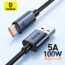 Baseus 66W/100W USB Typ C Kabel für Huawei P50 P40 Pro Honor Super Charge 6A Schnellladung USB C Ladegerät Datenkabel Drahtkabel